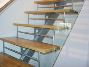   Steel and Glass Staircase    